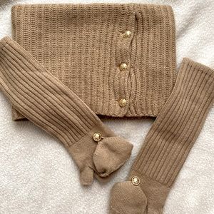 Michael Kors - Camel Colour Cowl Neck Warmer and Glove Set